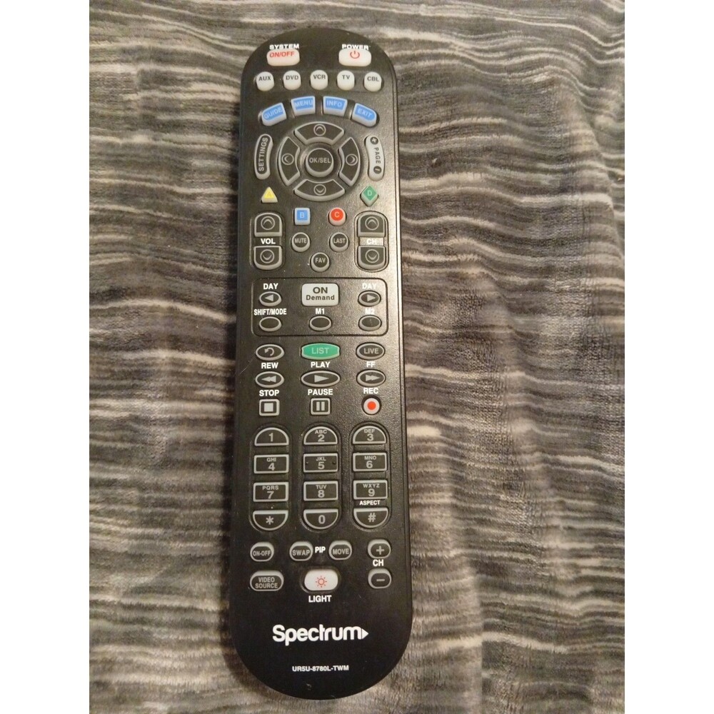 Spectrum UR5U-8780L-TWM Remote Control Cable Box TV Backlit